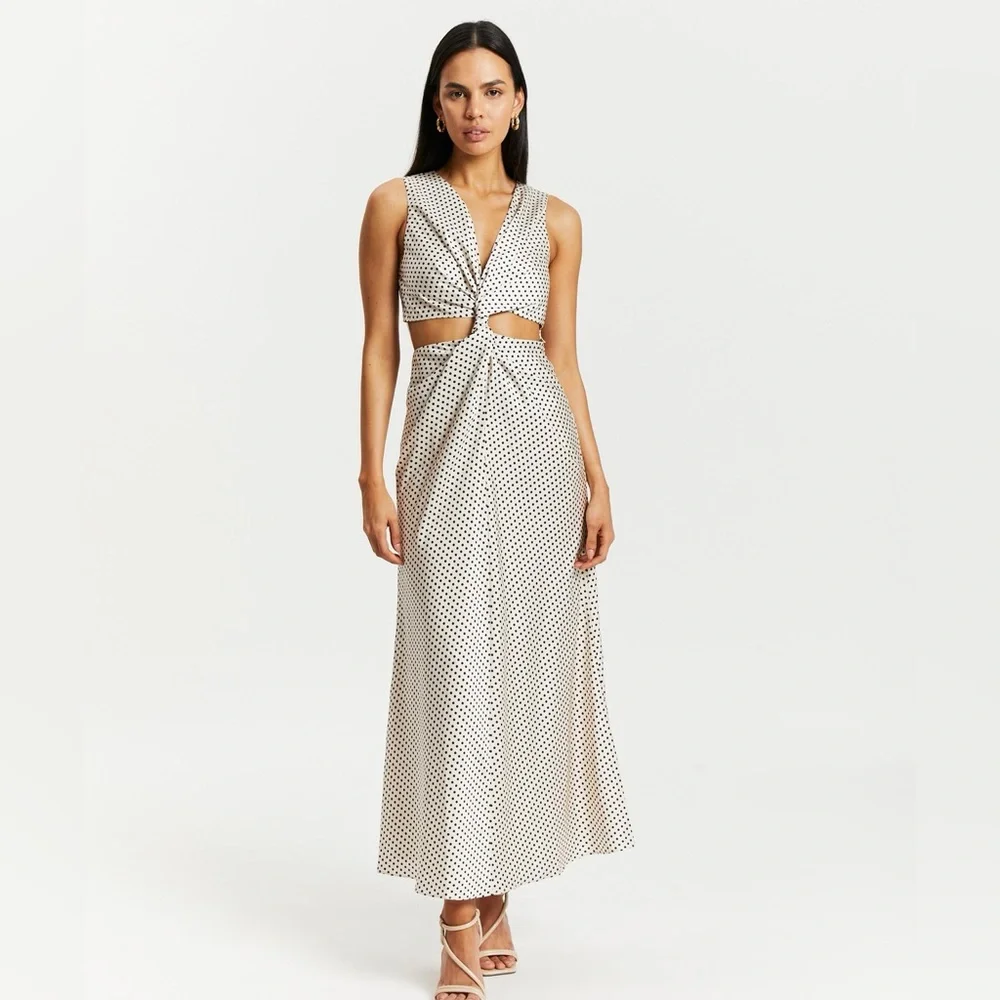 Auteur silk twist gown in kimono print, size S - Picture 9 of 15